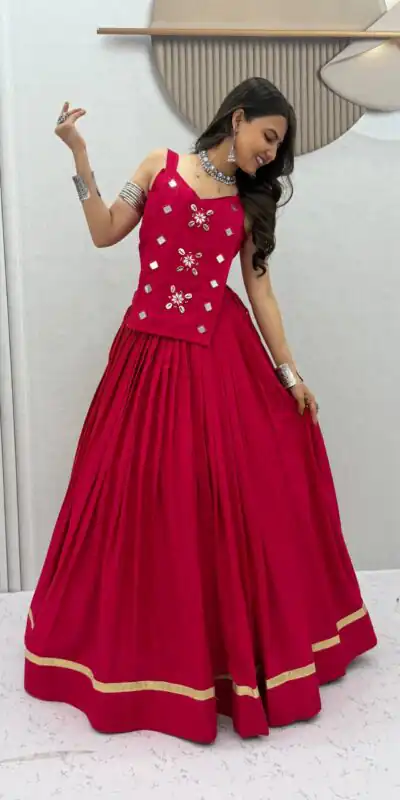 PC 581 Pink Color Pure Cotton Lehenga Choli with Cowrie Work. Festive Deal ₹2999. Delivery 4-6 Working Days. Online Shop now. | Lehenga, Bollywood Lehenga, Creative Lehenga, Designer Lehenga, Embroidered Lehenga, Party Wear Lehenga