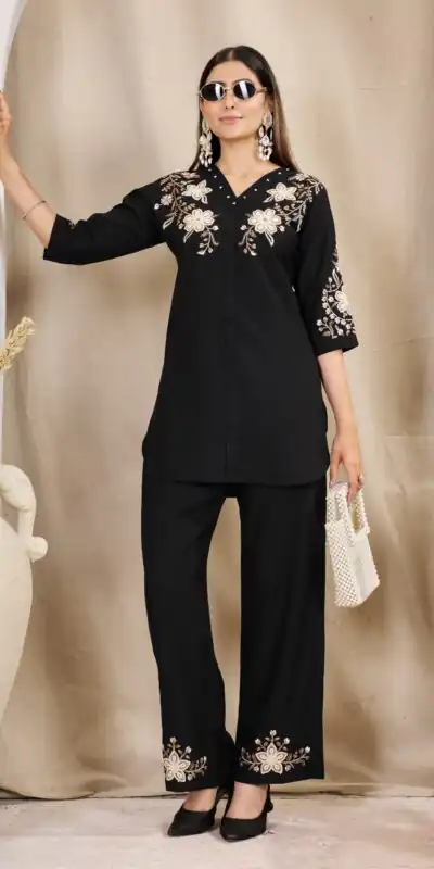 DIVA 169 Black Colour Rayon Cotton Kurti with Embroidery Work. Introductory Price ₹1999. Delivery 4-6 Working Days. Shop now. | Kurti, Bollywood Kurti, Creative Kurtis, Designer Kurti, Party Wear Kurti, Selfie Kurti