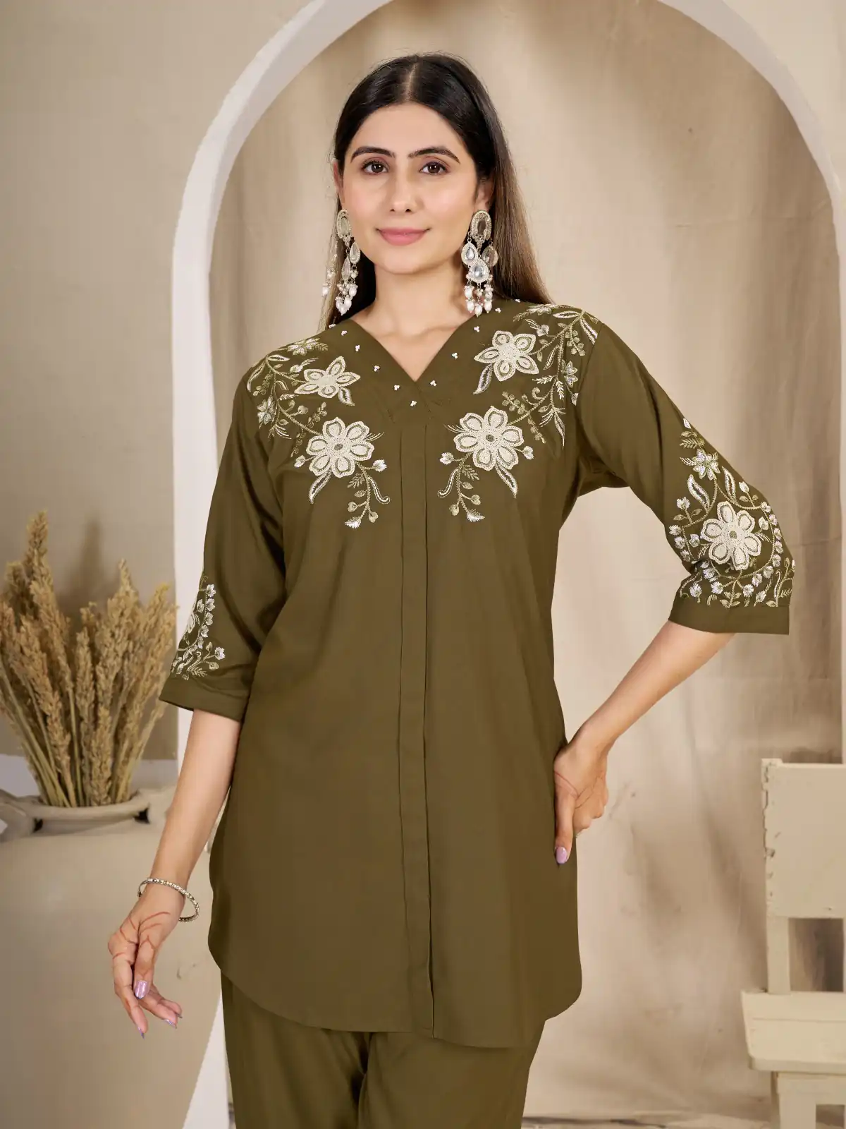 DIVA 169 Brown Colour Rayon Cotton Kurti with Embroidery Work. Introductory Price ₹1999. Delivery 4-6 Working Days. Shop now. | Kurti, Bollywood Kurti, Creative Kurtis, Designer Kurti, Party Wear Kurti, Selfie Kurti