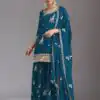 FC 2120 Blue Color chinon Print Silk with Dall Crepe Sharara Suit Wedding, Party, Festive, Events Etc.  Expected Delivery 4-6 Working Days @2399/- | Jump Suits, Salwar suit, Casual Suits, Creative suits, Designer Suits, Palazzo Suits, Party Wear Suits, Patiala Suits, Straight Suits