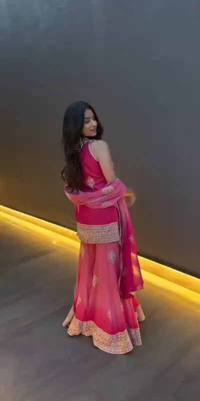 ST 1190 Pink Printed Faux Georgette Salwar Suit with Embroidery Work & Lace Work. Affordable Price ₹2349. Delivery 4-6 Working Days. Shop now. | Jump Suits, Salwar suit, Casual Suits, Creative suits, Designer Suits, Palazzo Suits, Party Wear Suits, Patiala Suits, Straight Suits