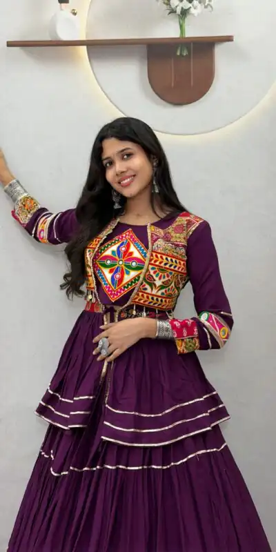 Ram 120 Wine in Pure Cotton Mirror Work & Gamthi Work Lehenga Choli . Exclusive Offer ₹3049. Delivery 4-6 Working Days. Shop now. | Lehenga, Bollywood Lehenga, Creative Lehenga, Designer Lehenga, Embroidered Lehenga, Party Wear Lehenga
