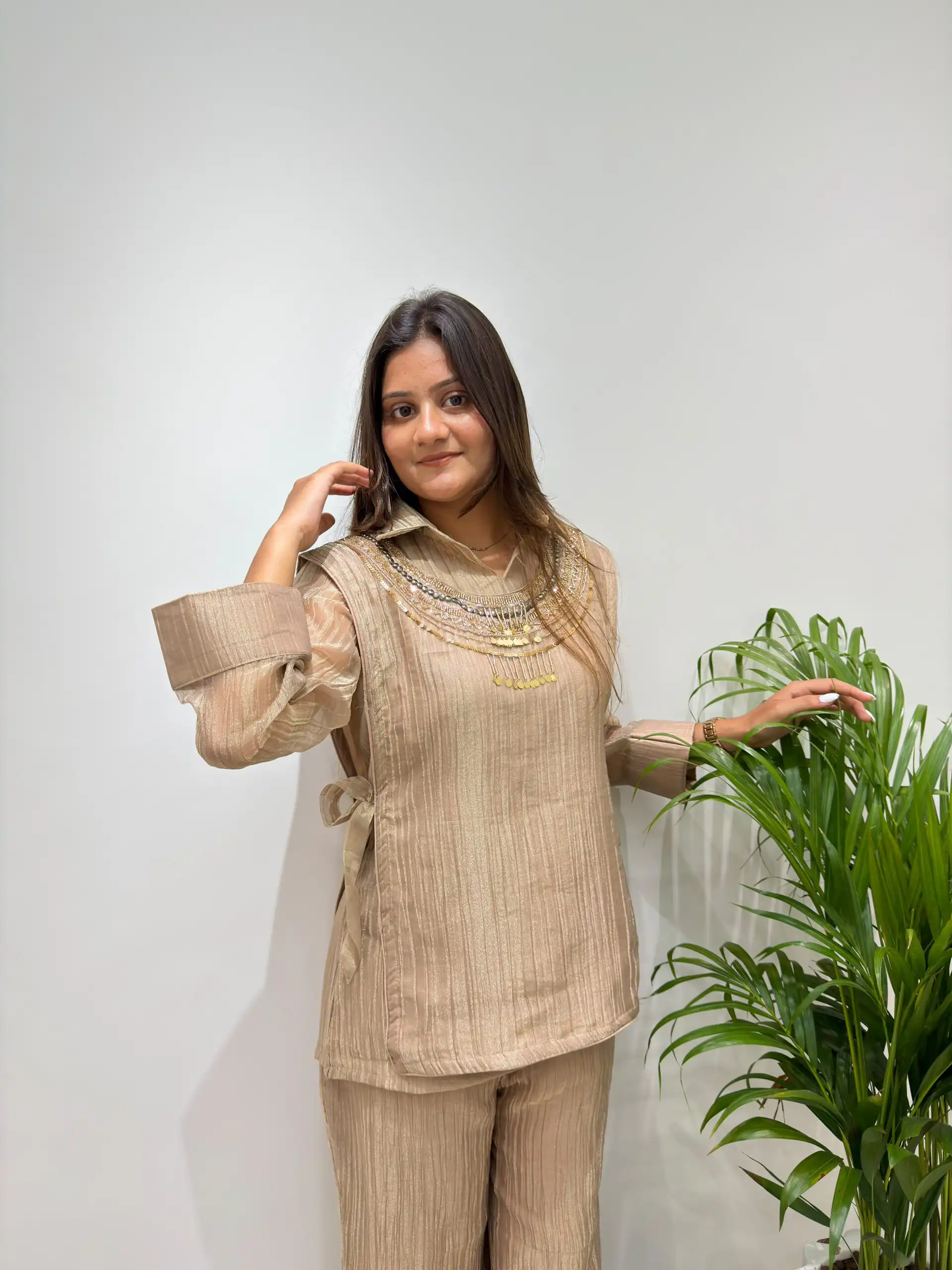 BE 484 Chiku Colour | Brown Salsa Silk Kurti with Hand Work. Get it for ₹2199. Delivery 4-6 Working Days. Online Shop now. | Kurti, Bollywood Kurti, Creative Kurtis, Designer Kurti, Party Wear Kurti, Selfie Kurti