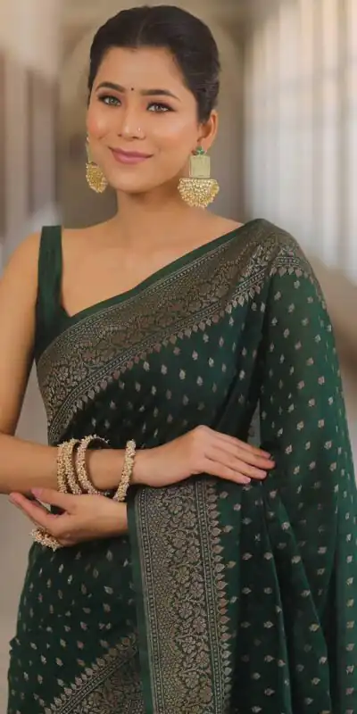 KPR 266 Green Soft Lichi Silk Cloth Saree Perfect for Wedding, Party, Family Gatherings, Sangeet, Ethnic Day – . Festive Deal ₹1349. Delivery 4-6 Workin | Sarees, Bollywood Sarees, Creative Sarees, Designer Sarees, Embroidered Sarees, Ethnic Saree, Modern Digital sarees, Party Wear Sarees