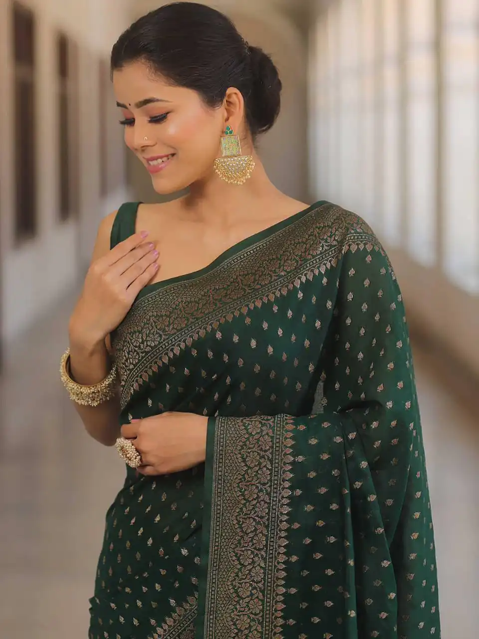 KPR 266 Green Soft Lichi Silk Cloth Saree Perfect for Wedding, Party, Family Gatherings, Sangeet, Ethnic Day – . Festive Deal ₹1349. Delivery 4-6 Workin | Sarees, Bollywood Sarees, Creative Sarees, Designer Sarees, Embroidered Sarees, Ethnic Saree, Modern Digital sarees, Party Wear Sarees