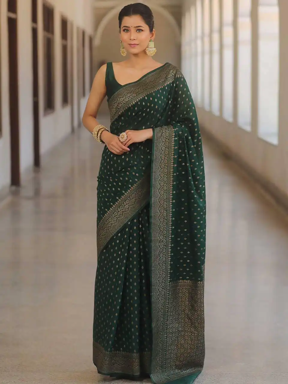 KPR 266 Green Soft Lichi Silk Cloth Saree Perfect for Wedding, Party, Family Gatherings, Sangeet, Ethnic Day – . Festive Deal ₹1349. Delivery 4-6 Workin | Sarees, Bollywood Sarees, Creative Sarees, Designer Sarees, Embroidered Sarees, Ethnic Saree, Modern Digital sarees, Party Wear Sarees