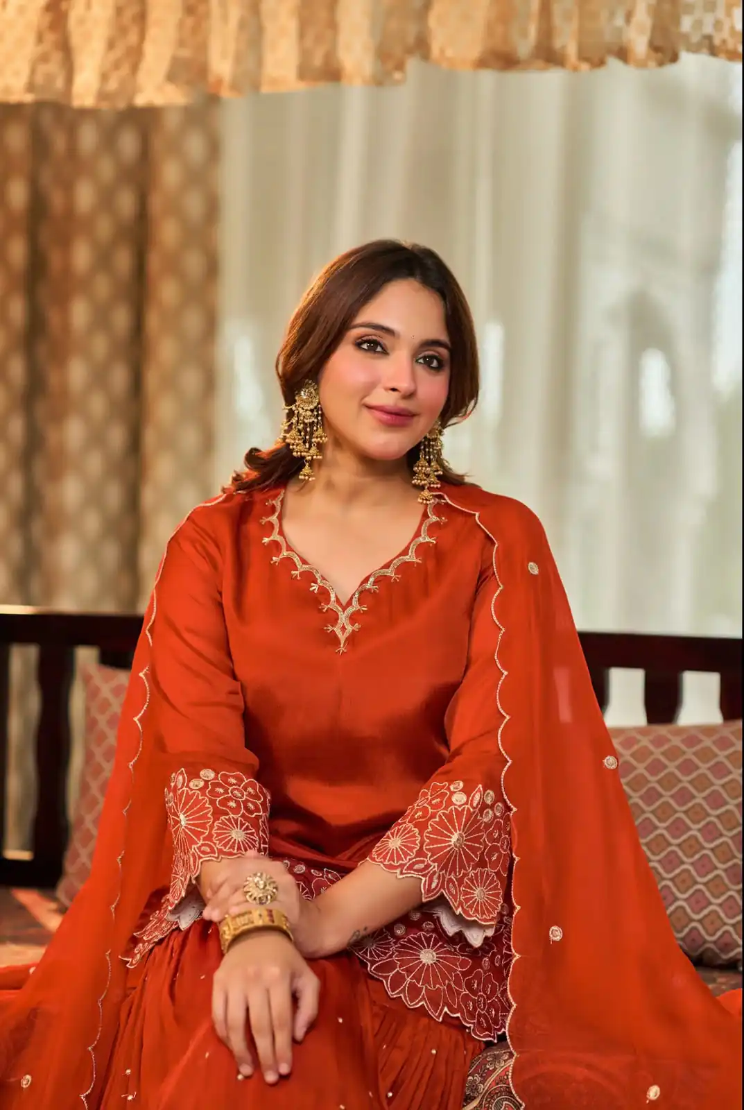 ZB 5079 Rust Chinon Silk Salwar Suit with Embroidery Work & Sequins Work. Get it for ₹2199. Delivery 4-6 Working Days. Shop now. | Jump Suits, Salwar suit, Casual Suits, Creative suits, Designer Suits, Palazzo Suits, Party Wear Suits, Patiala Suits, Straight Suits