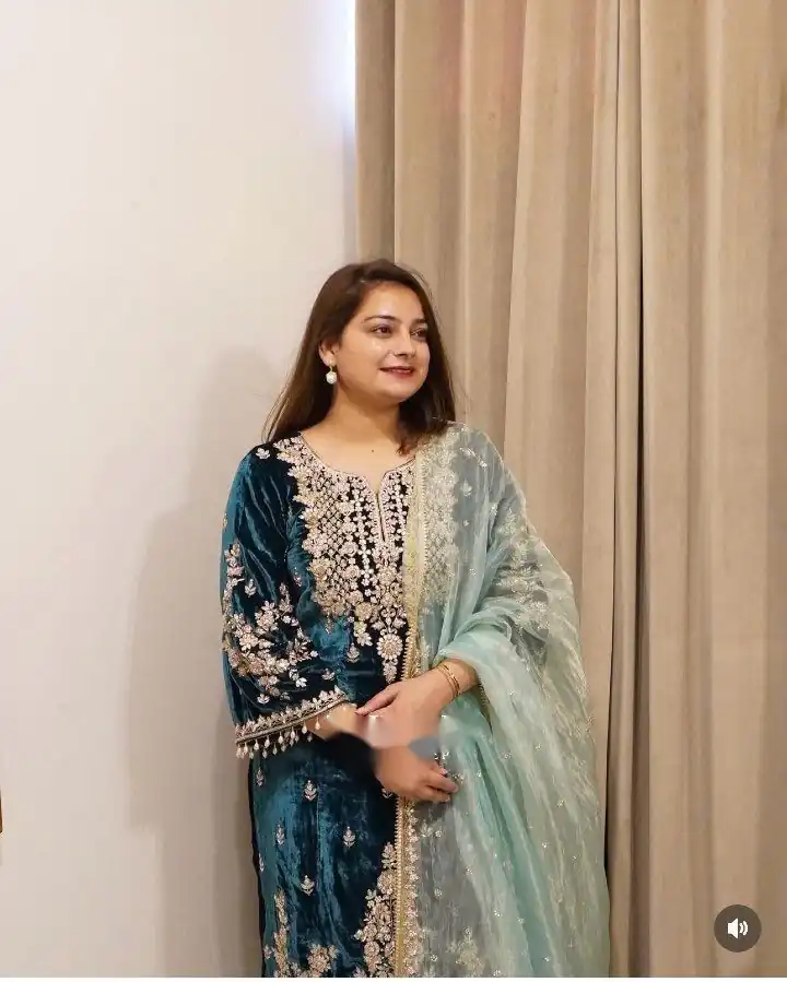 WW 1236 Blue Viscose Velvet Salwar Suit with Embroidery Work & Lace Work. Grab it for ₹2299. Delivery 4-6 Working Days. Shop now. | Jump Suits, Salwar suit, Casual Suits, Creative suits, Designer Suits, Palazzo Suits, Party Wear Suits, Patiala Suits, Straight Suits