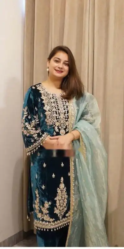 WW 1236 Blue Viscose Velvet Salwar Suit with Embroidery Work & Lace Work. Grab it for ₹2299. Delivery 4-6 Working Days. Shop now. | Jump Suits, Salwar suit, Casual Suits, Creative suits, Designer Suits, Palazzo Suits, Party Wear Suits, Patiala Suits, Straight Suits
