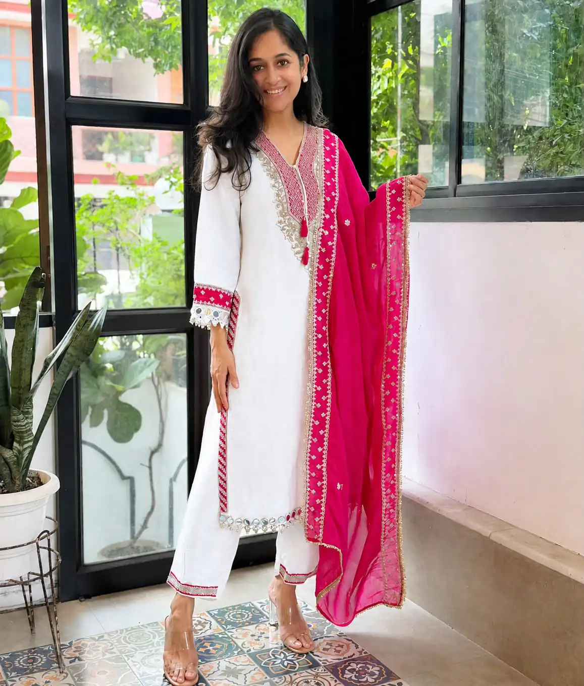 ZSR 3190 White Color Chinon Silk Embroidery Work Salwar Suit . Get it for ₹2349. Delivery 4-6 Working Days. Online Shop now. | Jump Suits, Salwar suit, Casual Suits, Creative suits, Designer Suits, Palazzo Suits, Party Wear Suits, Patiala Suits, Straight Suits