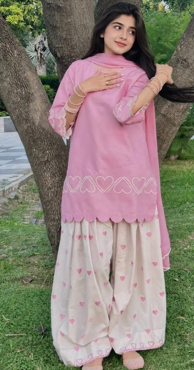 NF 1298 Pink Roman Silk Salwar Suit with Sequins Work & Embroidery Work. Available at ₹2399 only. Delivery 4-6 Working Days. Shop now. | Jump Suits, Salwar suit, Casual Suits, Creative suits, Designer Suits, Palazzo Suits, Party Wear Suits, Patiala Suits, Straight Suits