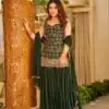 ST 1192 Green Faux Georgette Salwar Suit with Embroidery Work. Available at ₹2349 only. Delivery 4-6 Working Days. Shop now. | Jump Suits, Tops & Bottoms, Track Suits, Salwar suit, Casual Suits, Creative suits, Designer Suits, Palazzo Suits, Party Wear Suits, Patiala Suits, Straight Suits, Trendy Wear