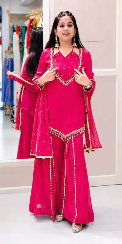JF 054 Pink Color Roman Silk Salwar Suit with Embroidery Work. Available at ₹2399 only. Delivery 4-6 Working Days. Shop now. | Jump Suits, Salwar suit, Casual Suits, Creative suits, Designer Suits, Palazzo Suits, Party Wear Suits, Patiala Suits, Straight Suits