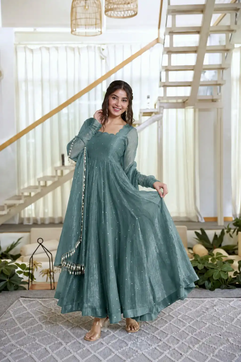 KD 1641 Teal in Salsa Silk Embroidery Work & Sequins Work Gown . Get it for ₹2899. Delivery 4-6 Working Days. Online Shop now. | Gowns, Bollywood Gowns, Creative Gowns, Designer Gowns, Embroidered Gowns, Party Wear Gowns