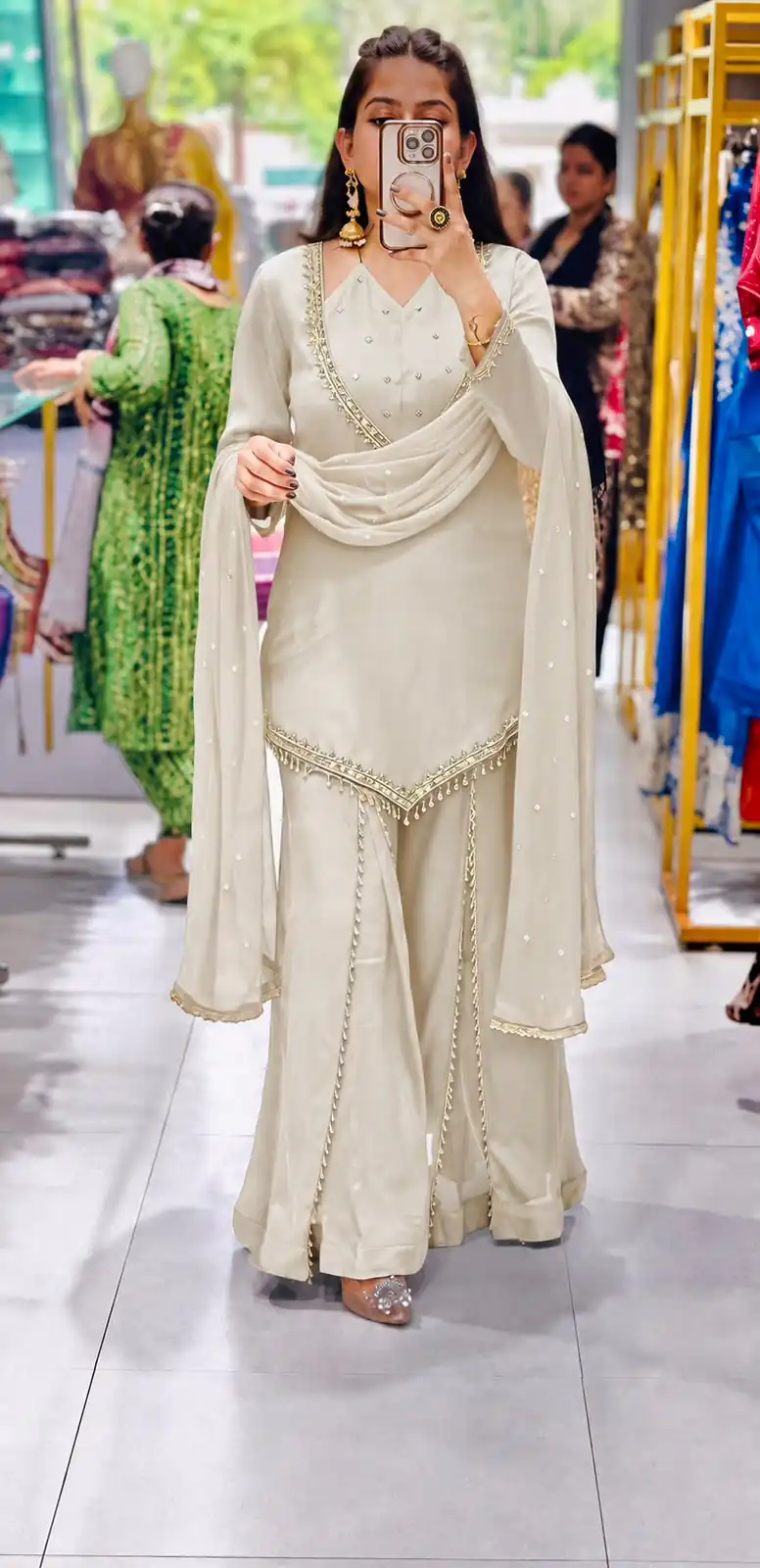 JF 054 White Color Roman Silk Salwar Suit with Embroidery Work. Available at ₹2399 only. Delivery 4-6 Working Days. Shop now. | Jump Suits, Salwar suit, Casual Suits, Creative suits, Designer Suits, Palazzo Suits, Party Wear Suits, Patiala Suits, Straight Suits