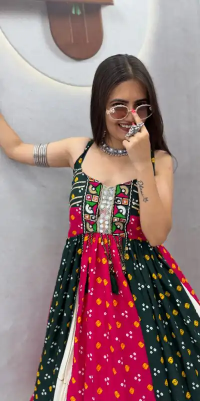 PC 604 Black Khadi Cotton Lehenga Choli with Bandhej Print & Mirror Work. Festive Deal ₹3049. Delivery 4-6 Working Days. Shop now. | Lehenga, Bollywood Lehenga, Creative Lehenga, Designer Lehenga, Embroidered Lehenga, Party Wear Lehenga