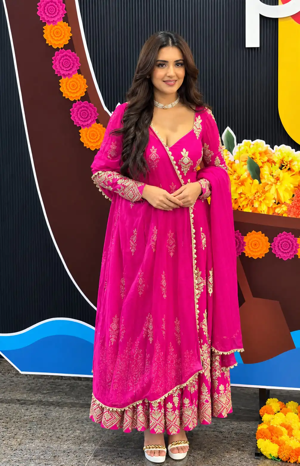 SSR 552 Pink Faux Georgette Gown with Sequins Work & Embroidery Work. Affordable Price ₹2399. Delivery 4-6 Working Days. Shop now. | Gowns, Bollywood Gowns, Creative Gowns, Designer Gowns, Embroidered Gowns, Party Wear Gowns