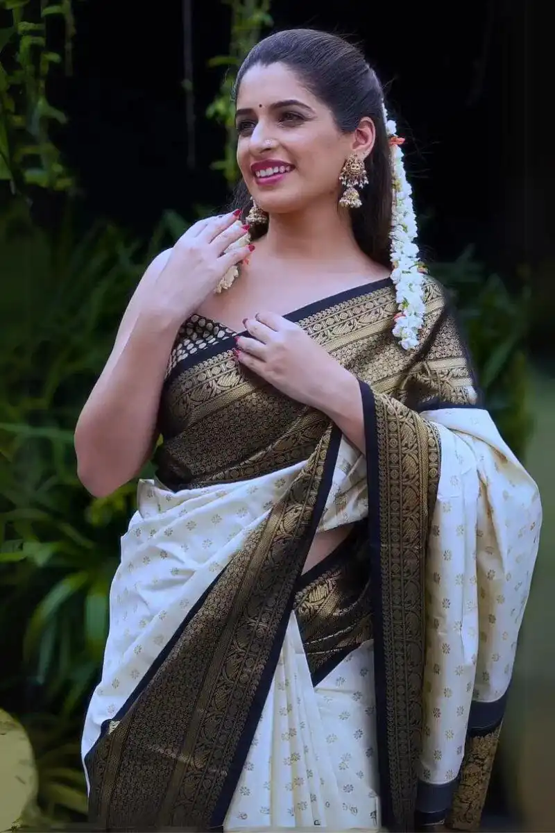 KP 6019 White Soft Lichi Silk Cloth. With Lace Work & Lace Border Saree . Grab it for ₹1649. Delivery 4-6 Working Days. Shop now. | Sarees, Bollywood Sarees, Creative Sarees, Designer Sarees, Embroidered Sarees, Ethnic Saree, Modern Digital sarees, Party Wear Sarees