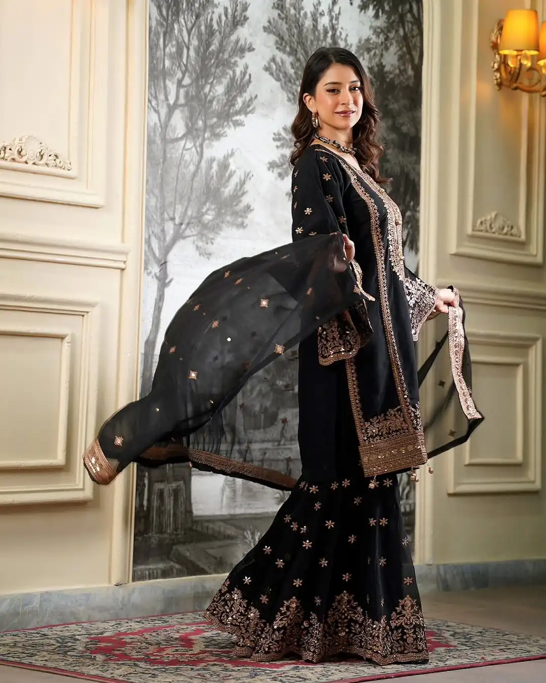 NSR 890 Black Fendy Silk Salwar Suitwith Embroidery Work & Lace Work. Now at just ₹2399. Delivery 4-6 Working Days. Shop now. | Jump Suits, Salwar suit, Casual Suits, Creative suits, Designer Suits, Palazzo Suits, Party Wear Suits, Patiala Suits, Straight Suits