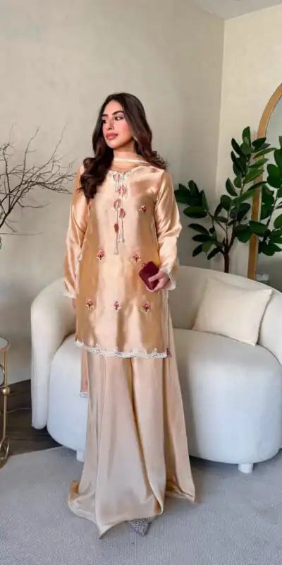 RTC 6080 Cream | Cream Japan Satin Salwar Suit with Embroidery Work & Thread Embroidery. Now at just ₹2299. Delivery 4-6 Working Days. Shop now. | Jump Suits, Salwar suit, Casual Suits, Creative suits, Designer Suits, Palazzo Suits, Party Wear Suits, Patiala Suits, Straight Suits
