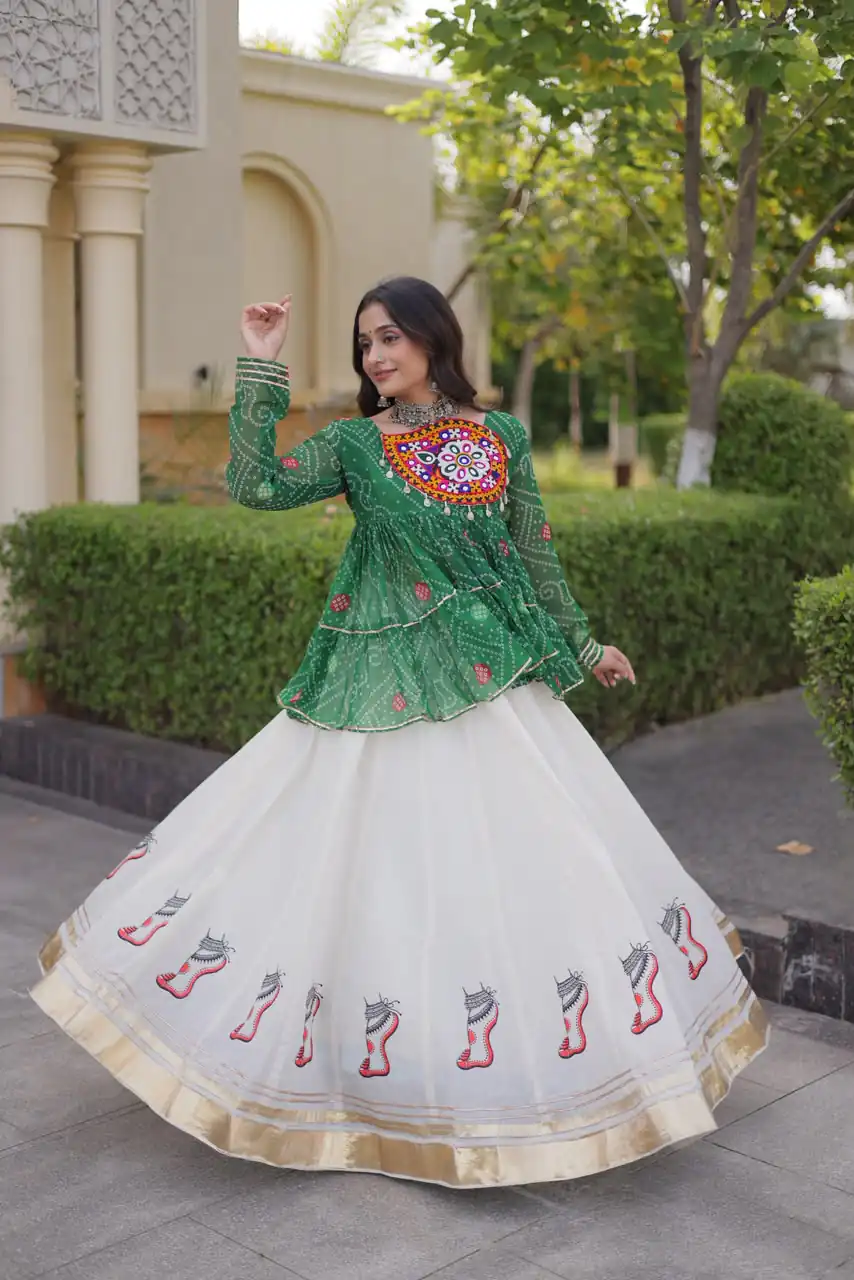 KA 5084 Green Kora Cotton Lehenga Choli erfect for Wedding, Party, Haldi, Traditional Day, Makar Sankranti – . Special Price ₹2799. Delivery 4-6 Working | Lehenga, Bollywood Lehenga, Creative Lehenga, Designer Lehenga, Embroidered Lehenga, Party Wear Lehenga
