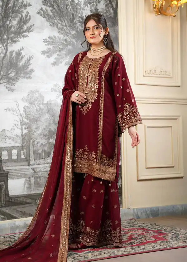NSR 890 Maroon Fendy Silk Salwar Suitwith Embroidery Work & Lace Work. Now at just ₹2399. Delivery 4-6 Working Days. Shop now. | Jump Suits, Salwar suit, Casual Suits, Creative suits, Designer Suits, Palazzo Suits, Party Wear Suits, Patiala Suits, Straight Suits