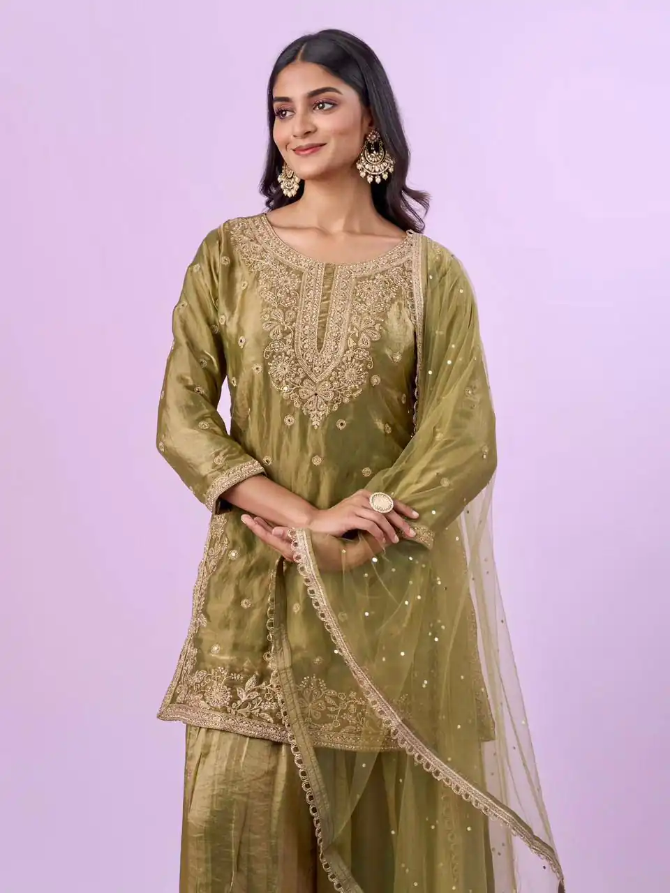 ZD 10016 Mehandi Fendy Silk Salwar Suitwith Embroidery Work & Lace Work. Now at just ₹2399. Delivery 4-6 Working Days. Shop now. | Jump Suits, Salwar suit, Casual Suits, Creative suits, Designer Suits, Palazzo Suits, Party Wear Suits, Patiala Suits, Straight Suits