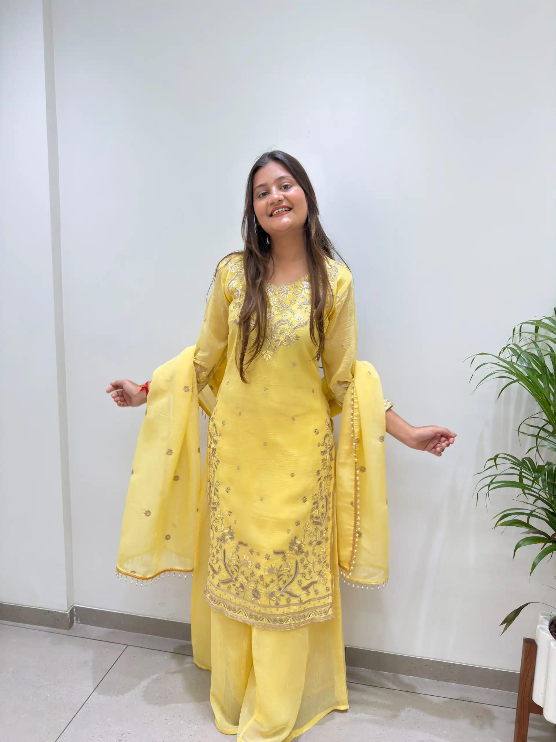 BE 501 Yellow Crunchy Silk Salwar Suit with Embroidery Work. Wedding, Party, Festive, Events Best Price ₹2349. Delivery 4-6 Working Days. Shop now. | Jump Suits, Salwar suit, Casual Suits, Creative suits, Designer Suits, Palazzo Suits, Party Wear Suits, Patiala Suits, Straight Suits