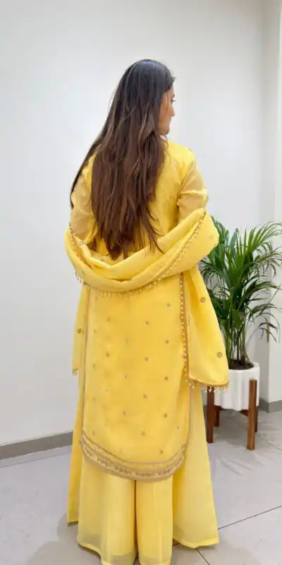 BE 501 Yellow Crunchy Silk Salwar Suit with Embroidery Work. Wedding, Party, Festive, Events Best Price ₹2349. Delivery 4-6 Working Days. Shop now. | Jump Suits, Salwar suit, Casual Suits, Creative suits, Designer Suits, Palazzo Suits, Party Wear Suits, Patiala Suits, Straight Suits