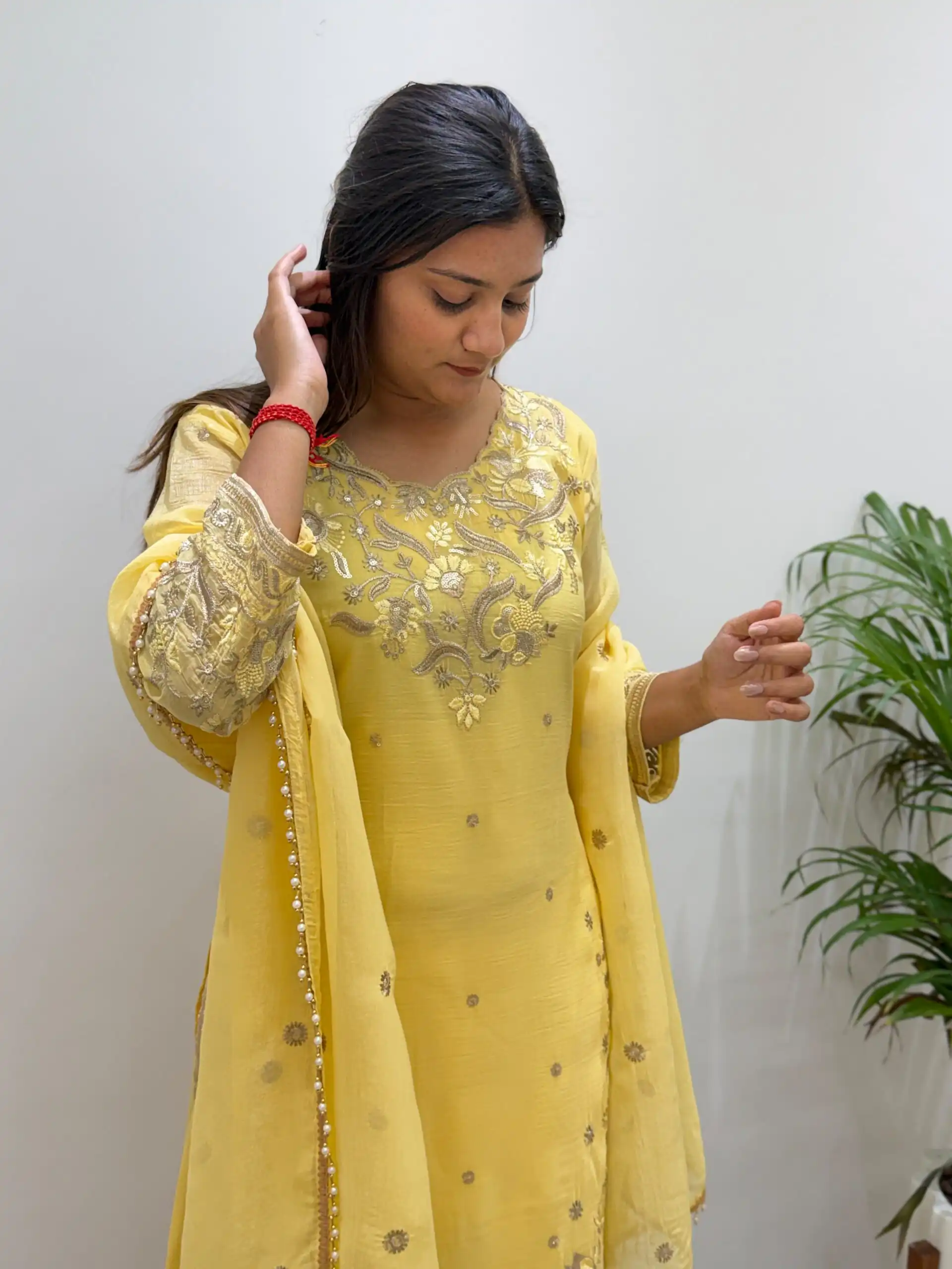 BE 501 Yellow Crunchy Silk Salwar Suit with Embroidery Work. Wedding, Party, Festive, Events Best Price ₹2349. Delivery 4-6 Working Days. Shop now. | Jump Suits, Salwar suit, Casual Suits, Creative suits, Designer Suits, Palazzo Suits, Party Wear Suits, Patiala Suits, Straight Suits