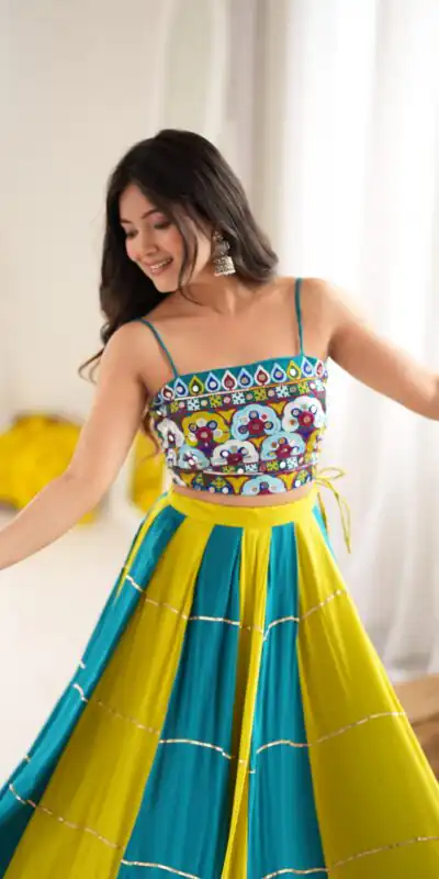 SP 97 Blue Color Rayon Embroidery Work & Cowrie Work Lehenga Choli . Grab it for ₹2399. Delivery 4-6 Working Days. Shop now. | Lehenga, Bollywood Lehenga, Creative Lehenga, Designer Lehenga, Embroidered Lehenga, Party Wear Lehenga