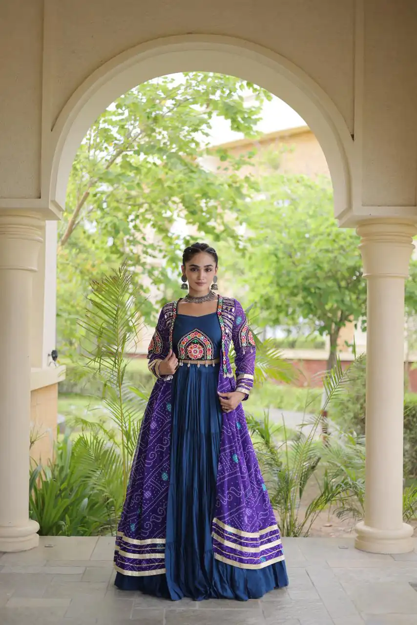 KA 5083 Navy Blue Color Rayon Embroidery Work & Cowrie Work Lehenga Choli . Grab it for ₹2949. Delivery 4-6 Working Days. Shop now. | Lehenga, Bollywood Lehenga, Creative Lehenga, Designer Lehenga, Embroidered Lehenga, Party Wear Lehenga