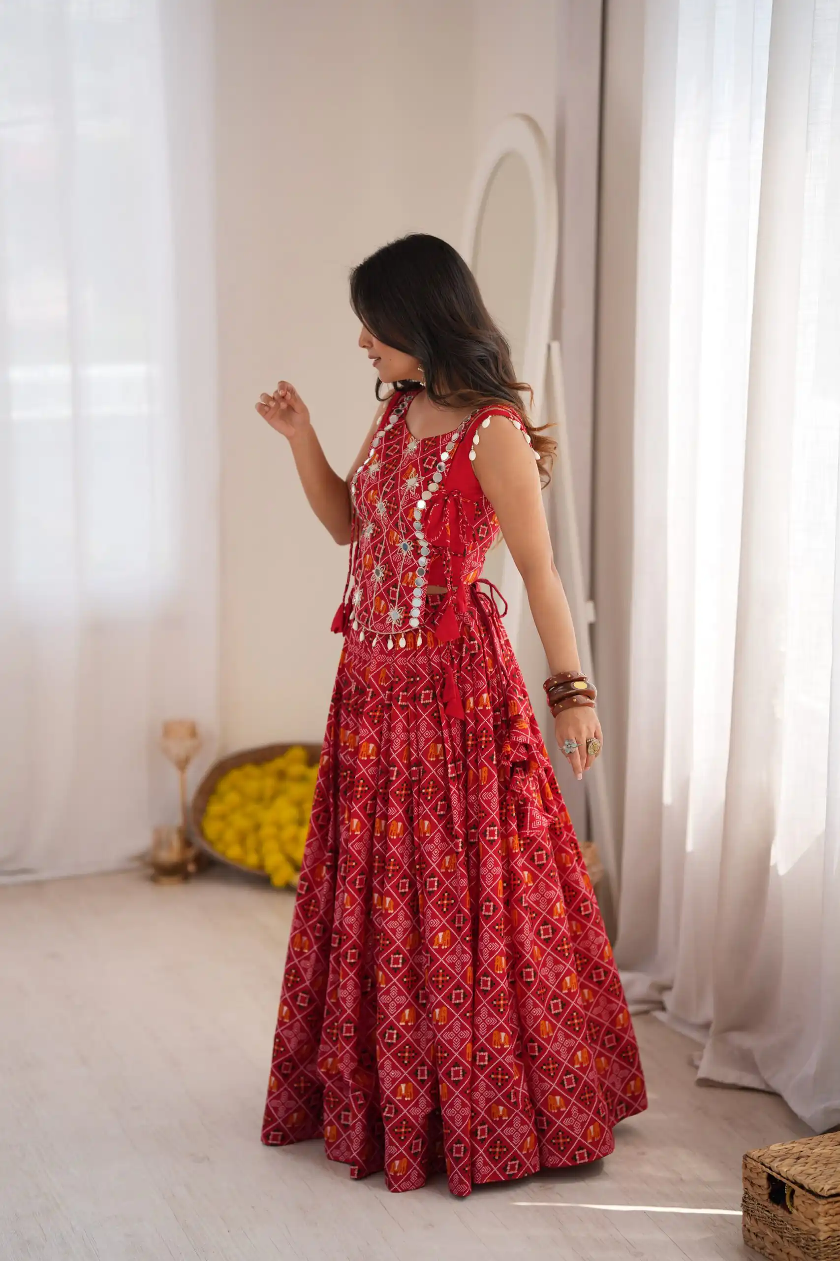 SP 96 Redl Color Rayon Embroidery Work & Cowrie Work Lehenga Choli . Grab it for ₹2199. Delivery 4-6 Working Days. Shop now. | Lehenga, Bollywood Lehenga, Creative Lehenga, Designer Lehenga, Embroidered Lehenga, Party Wear Lehenga