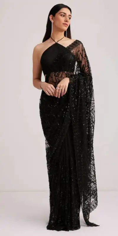 DF 3486 Black Color Butterfly Net 5mm Sequence Embroiderer Work Saree Casual, Wedding, Festive, Events . Expected Delivery 4-6 Working Days @1899/- only | Sarees, Bollywood Sarees, Creative Sarees, Designer Sarees, Embroidered Sarees, Ethnic Saree, Modern Digital sarees, Party Wear Sarees