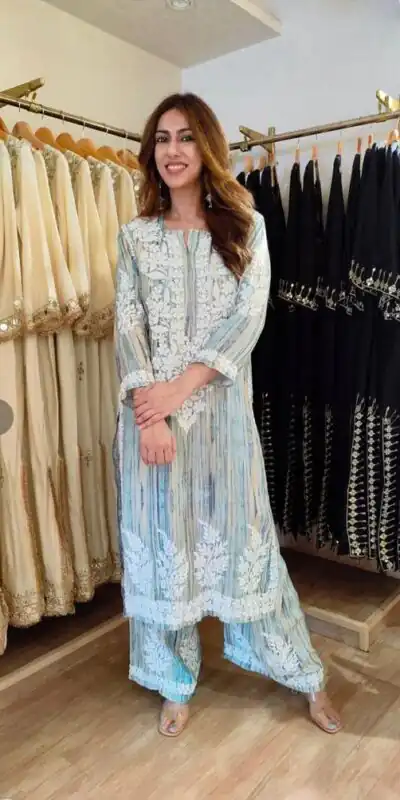 Aglow Multi Rayon Embroidery Work Salwar Suit
