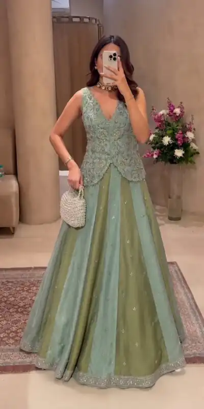 BB 84 Pista Shiny Chinon Silk Sequence Work Lehenga Choli Perfect for Wedding, Party, Ganesh Chaturthi, Baby Shower, Makar Affordable Price ₹2899. /- | Lehenga, Bollywood Lehenga, Creative Lehenga, Designer Lehenga, Embroidered Lehenga, Party Wear Lehenga