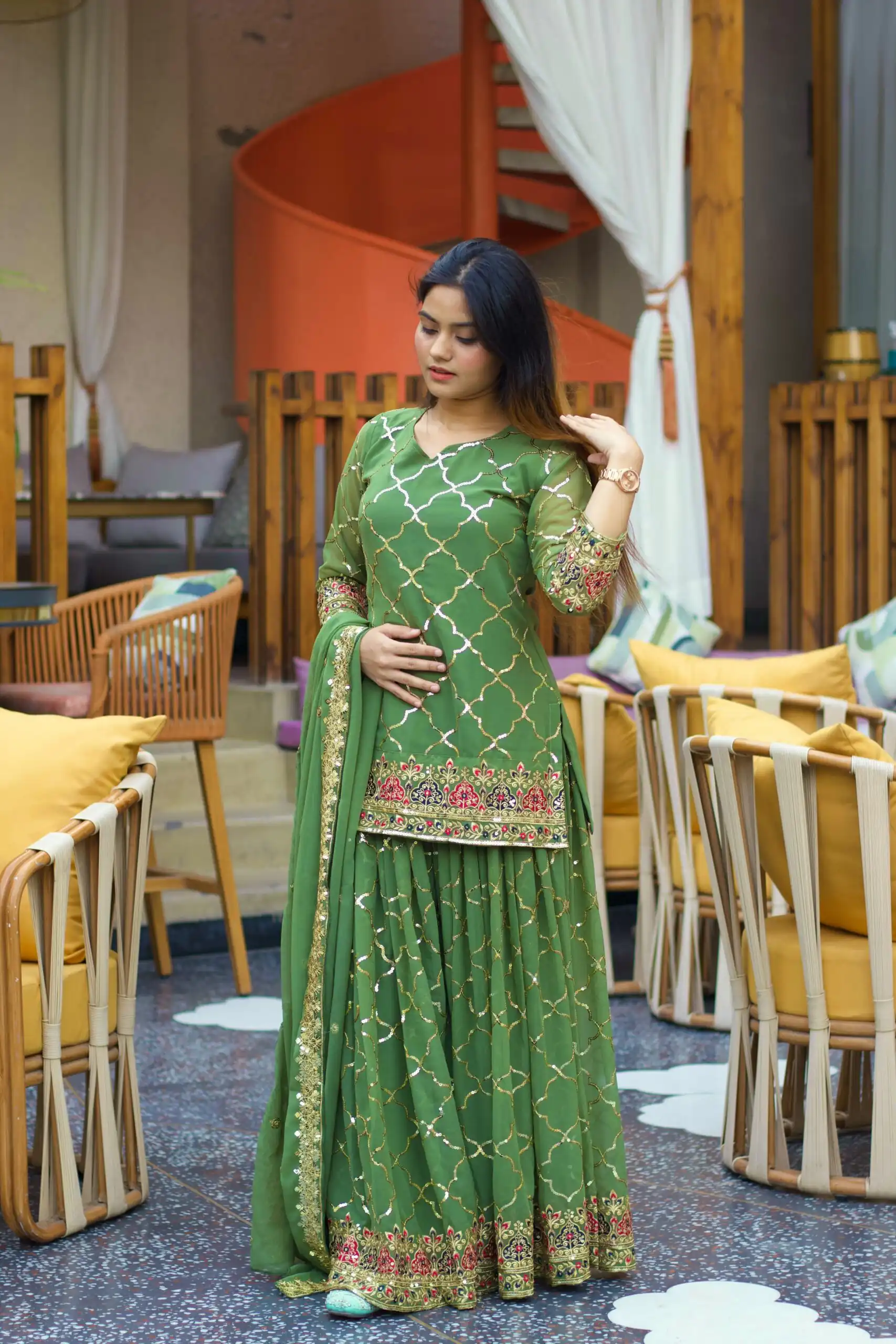 ND 5017 Pista Color Chinon Silk Salwar Suit with Embroidery Work. Online Get it for ₹2319. Delivery 4-6 Working Days. Shop now. | Jump Suits, Salwar suit, Casual Suits, Creative suits, Designer Suits, Palazzo Suits, Party Wear Suits, Patiala Suits, Straight Suits