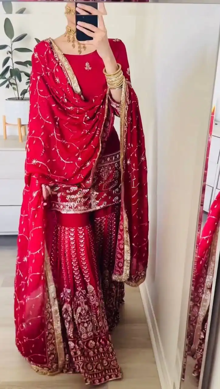 RTC 6003 Red Color Chinon Silk Salwar Suit with Embroidery Work. Online Get it for ₹2849. Delivery 4-6 Working Days. Shop now. | Jump Suits, Salwar suit, Casual Suits, Creative suits, Designer Suits, Palazzo Suits, Party Wear Suits, Patiala Suits, Straight Suits