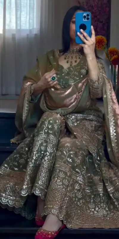 MF 479 Mehendi in Color Fendy Crush Silk Designer Work Salwar Suit . Introductory Price ₹2999. Delivery 4-6 Working Days. Shop now. | Jump Suits, Salwar suit, Casual Suits, Creative suits, Designer Suits, Palazzo Suits, Party Wear Suits, Patiala Suits, Straight Suits