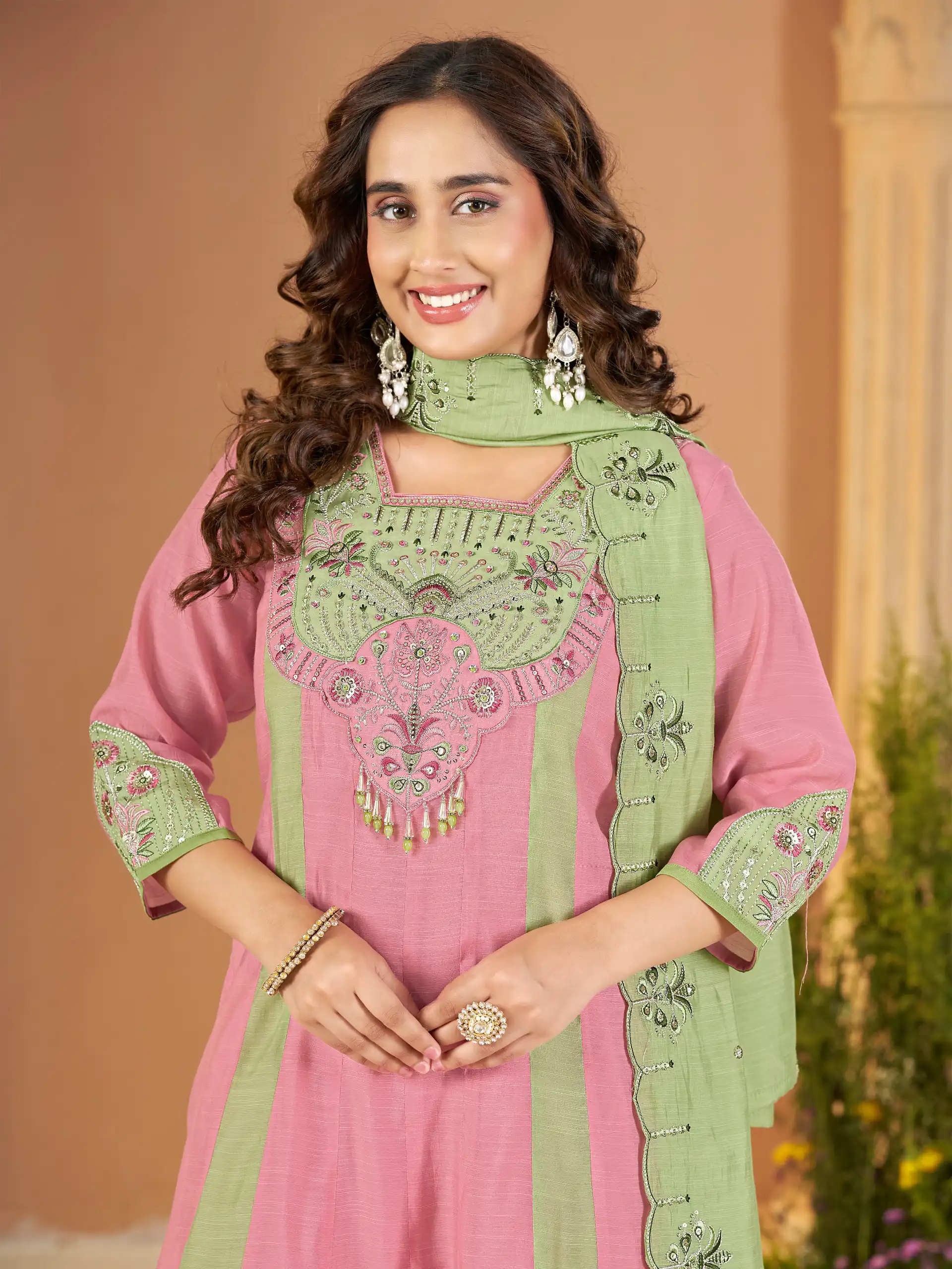 DIVA 186 Peach Mal Chanderi Salwar Suit Perfect for Wedding, Party, Baisakhi, Housewarming, Sangeet – Introductory Price ₹2899. Delivery 4-6 Working D | Jump Suits, Salwar suit, Casual Suits, Creative suits, Designer Suits, Palazzo Suits, Party Wear Suits, Patiala Suits, Straight Suits