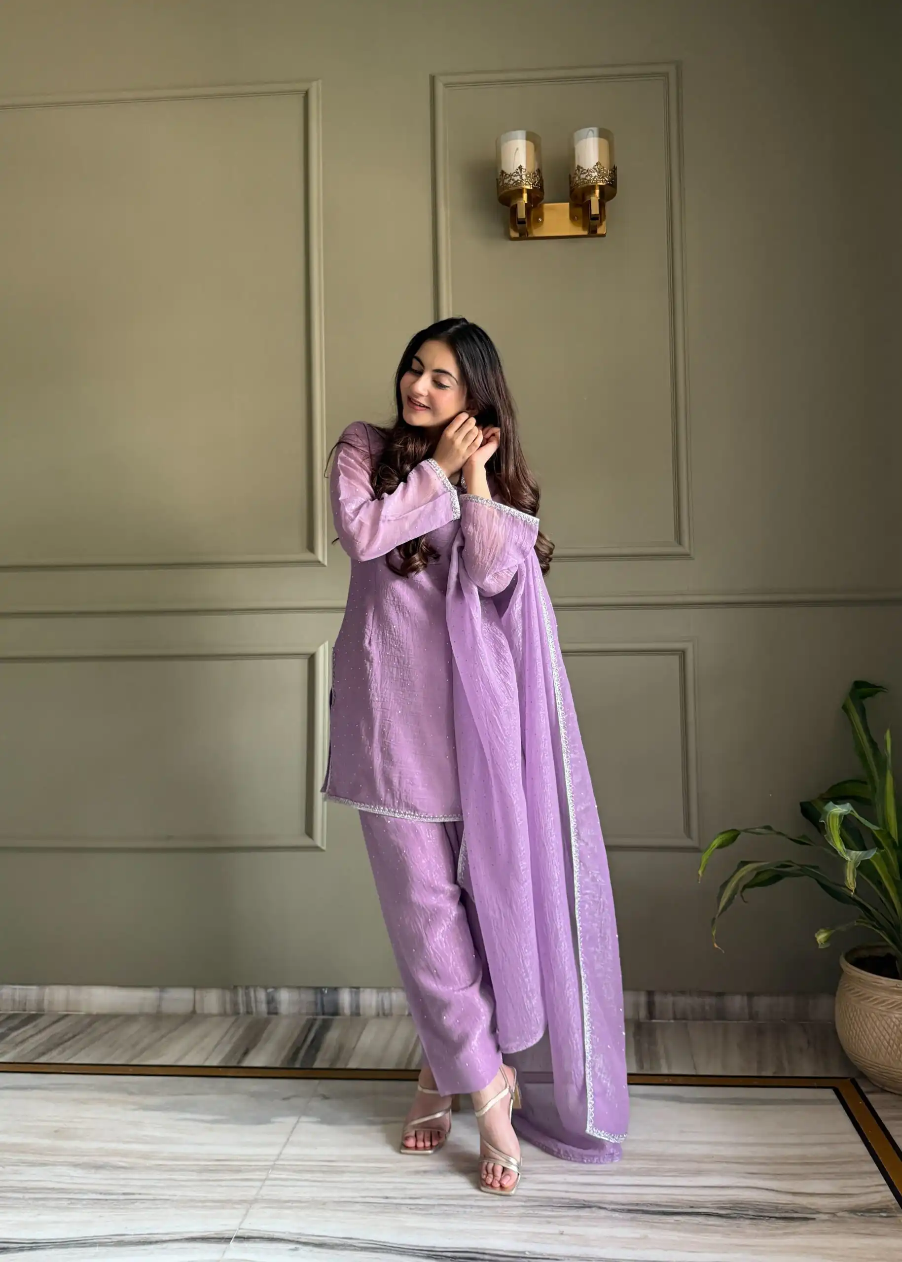 KB 297 Lavender Crunchy Silk Salwar Suit with Embroidery Work. Wedding, Party, Festive, Events Best Price ₹2029. Delivery 4-6 Working Days. Shop now. | Jump Suits, Salwar suit, Casual Suits, Creative suits, Designer Suits, Palazzo Suits, Party Wear Suits, Patiala Suits, Straight Suits