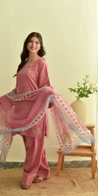 BE 514 Peach Mul Chanderi Salwar Suit with Embroidery Work & Sequins Work. Festive Deal ₹2349. Delivery 4-6 Working Days. Shop nowp | Jump Suits, Salwar suit, Casual Suits, Creative suits, Designer Suits, Palazzo Suits, Party Wear Suits, Patiala Suits, Straight Suits