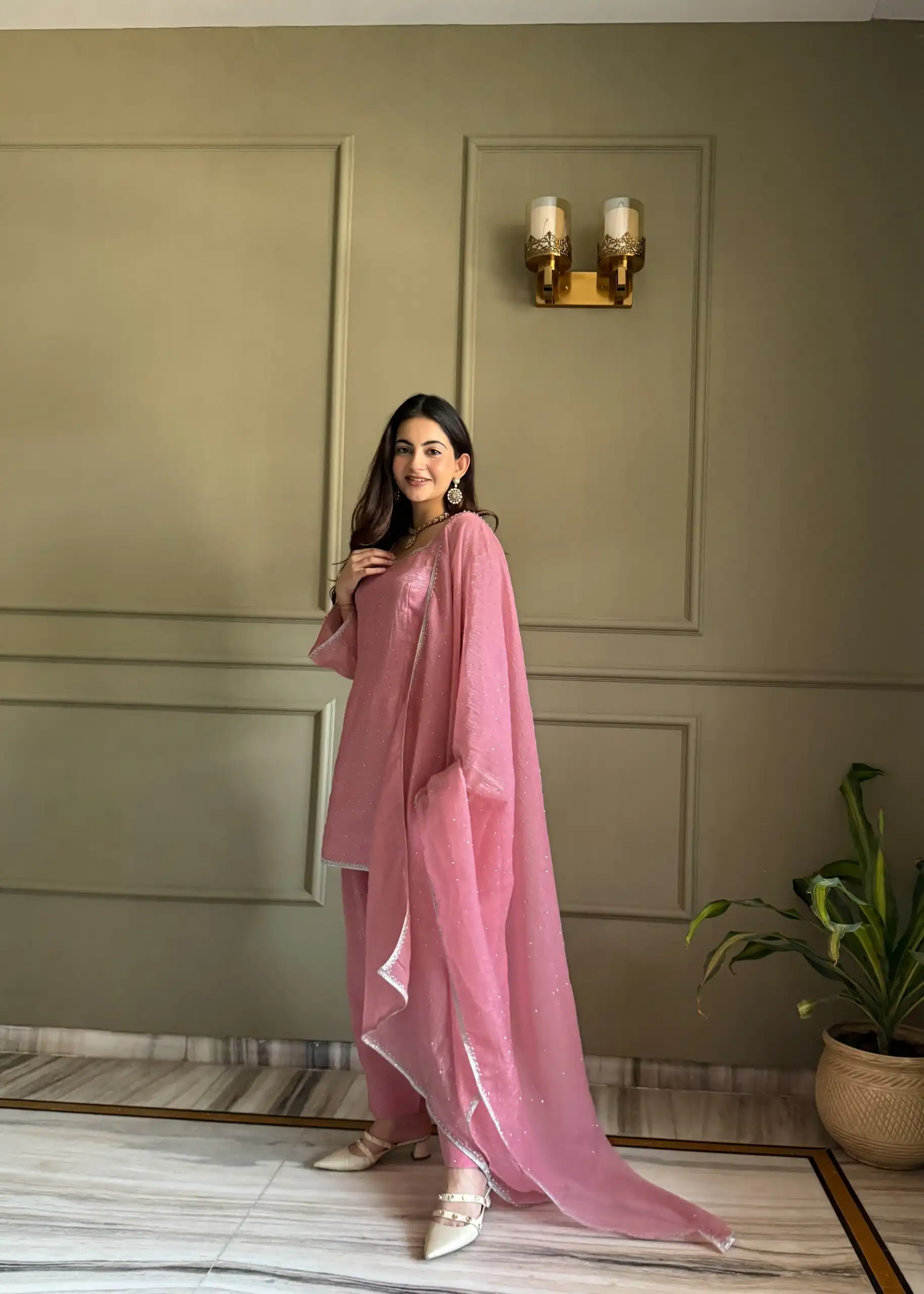 KB 297 Pink Crunchy Silk Salwar Suit with Embroidery Work. Wedding, Party, Festive, Events Best Price ₹2029. Delivery 4-6 Working Days. Shop now. | Jump Suits, Salwar suit, Casual Suits, Creative suits, Designer Suits, Palazzo Suits, Party Wear Suits, Patiala Suits, Straight Suits