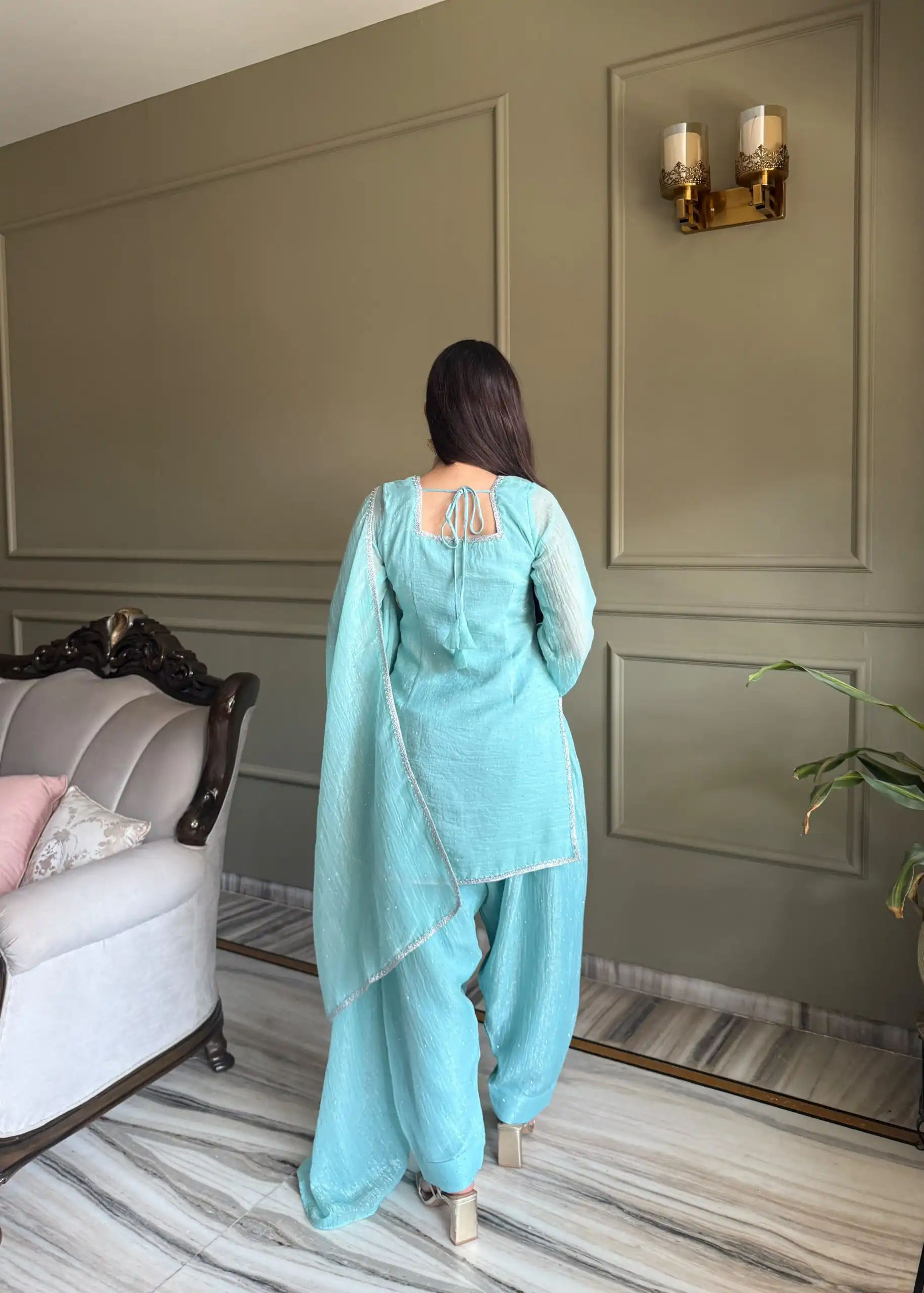 KB 297 Sky Blue Crunchy Silk Salwar Suit with Embroidery Work. Wedding, Party, Festive, Events Best Price ₹2029. Delivery 4-6 Working Days. Shop now. | Jump Suits, Salwar suit, Casual Suits, Creative suits, Designer Suits, Palazzo Suits, Party Wear Suits, Patiala Suits, Straight Suits