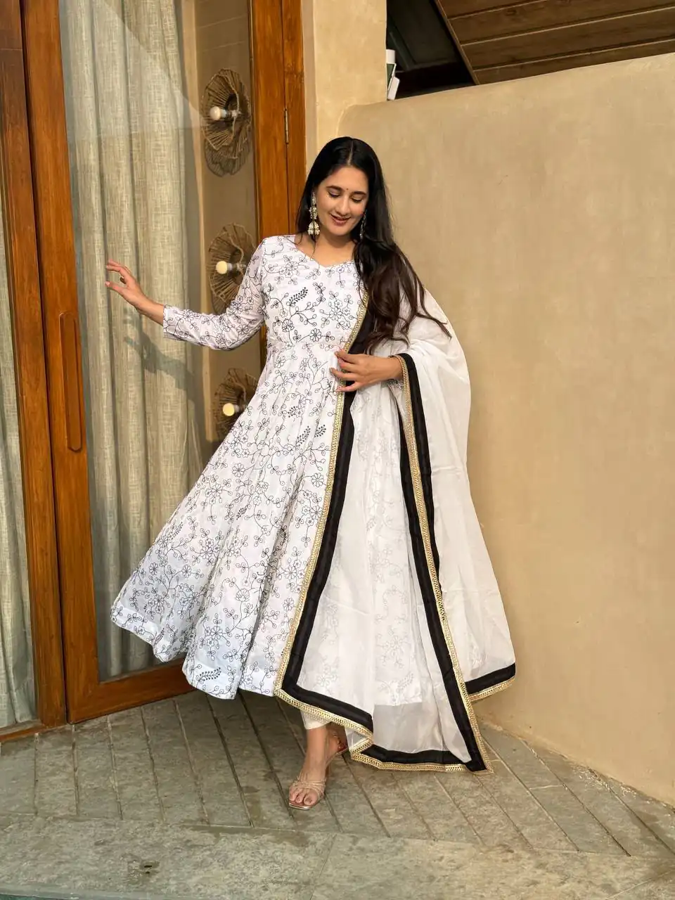 MD 3087 White NC Vichitra Salwar Suit with Sequins Work & Embroidery Work. Available at ₹2849 only. Delivery 4-6 Working Days. Shop now. | Anarkali Suits, Bollywood Anarkali, Creative-Anarkali, Designer Anarkali, Embroidered Anarkali, Party Wear Anarkali, Salwar suit