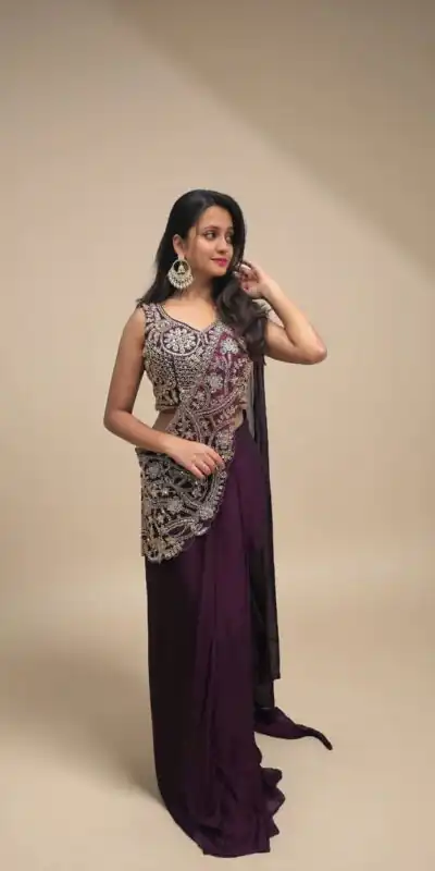 ST 1182 Wine in Rangoli Silk. Lace Work & Embroidery Work Saree Special Price ₹1999. Delivery 4-6 Working Days. Shop now. | Sarees, Bollywood Sarees, Creative Sarees, Designer Sarees, Embroidered Sarees, Ethnic Saree, Modern Digital sarees, Party Wear Sarees