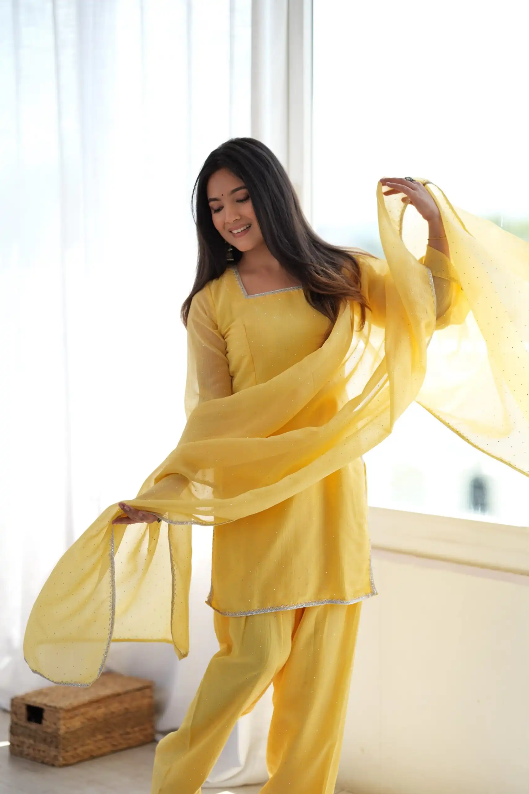KB 297 Yellow Crunchy Silk Salwar Suit with Embroidery Work. Wedding, Party, Festive, Events Best Price ₹2029. Delivery 4-6 Working Days. Shop now. | Jump Suits, Salwar suit, Casual Suits, Creative suits, Designer Suits, Palazzo Suits, Party Wear Suits, Patiala Suits, Straight Suits