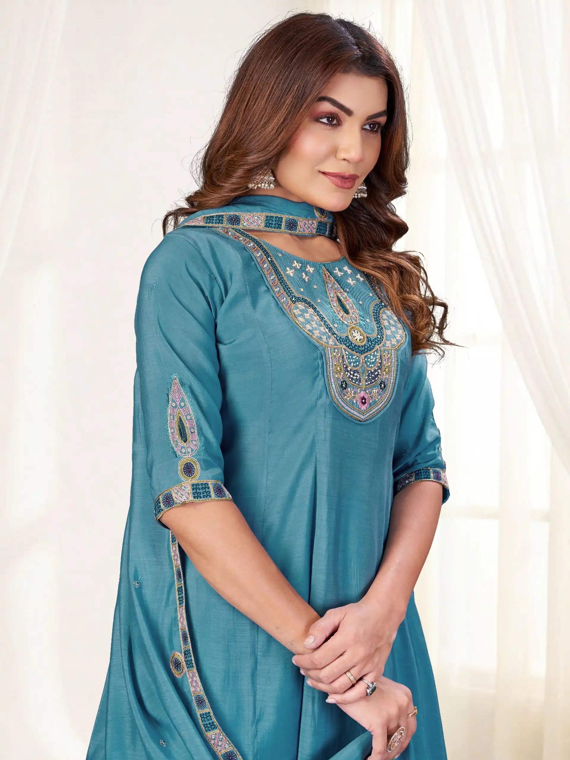 DIVA 171 Blue Mal Chanderi Salwar Suit Perfect for Wedding, Party, Baisakhi, Housewarming, Sangeet – Introductory Price ₹2449. Delivery 4-6 Working D | Jump Suits, Salwar suit, Casual Suits, Creative suits, Designer Suits, Palazzo Suits, Party Wear Suits, Patiala Suits, Straight Suits
