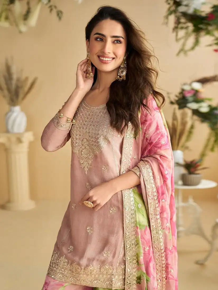 FC 10071 Pink Chinon Silk Salwar Suit with Embroidery Work & Sequins Work. Get it for ₹3049. Delivery 4-6 Working Days. Shop now. | Jump Suits, Salwar suit, Casual Suits, Creative suits, Designer Suits, Palazzo Suits, Party Wear Suits, Patiala Suits, Straight Suits