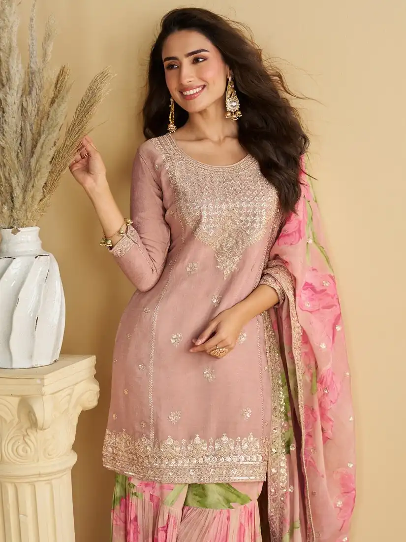 FC 10071 Pink Chinon Silk Salwar Suit with Embroidery Work & Sequins Work. Get it for ₹3049. Delivery 4-6 Working Days. Shop now. | Jump Suits, Salwar suit, Casual Suits, Creative suits, Designer Suits, Palazzo Suits, Party Wear Suits, Patiala Suits, Straight Suits